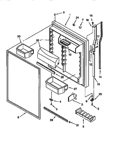 Refrigerator door