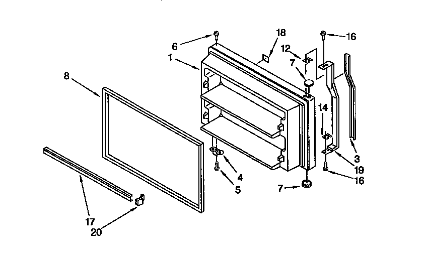 Freezer door