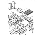 KitchenAid KTRS21MFWH00 shelves and accessories diagram