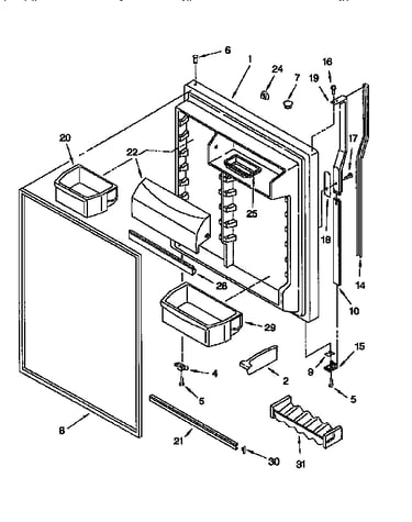 Refrigerator door
