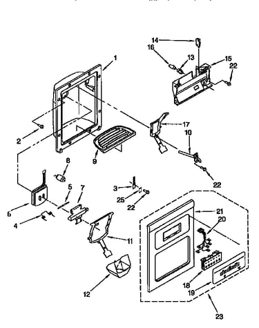Dispenser front