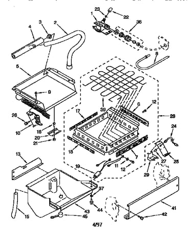 Evaporator, ice cutter grid