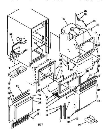 Cabinet liner and door