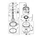 Kenmore 11026822692 agitator, basket and tub diagram
