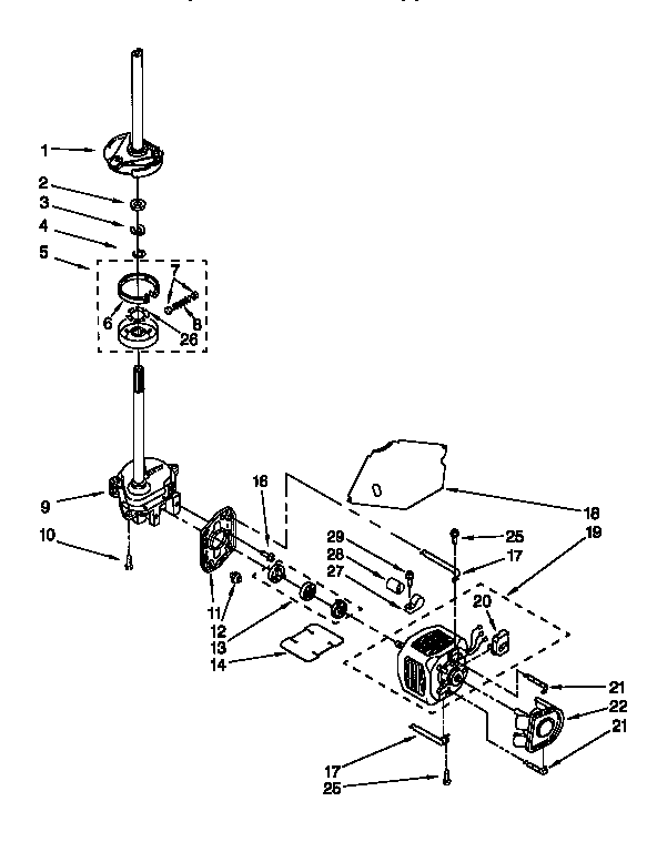 Brake, clutch, gearcase, motor