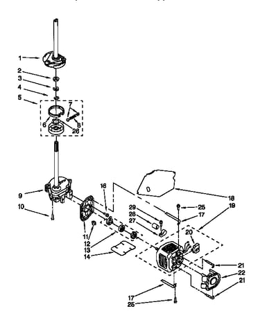 Brake, clutch, gearcase, motor