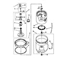 Kenmore 11026722693 agitator, basket and tub diagram