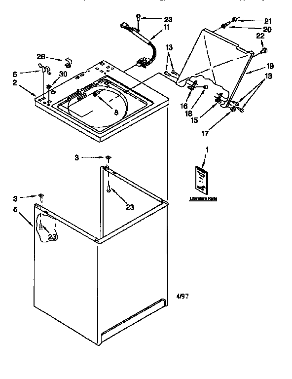 Top and cabinet