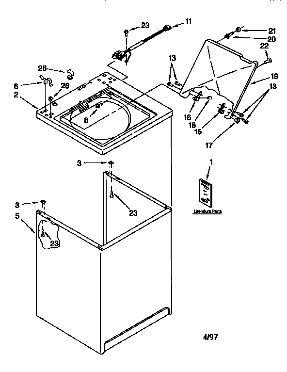 Top and cabinet