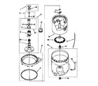 Kenmore 11026801692 agitator, basket and tub diagram