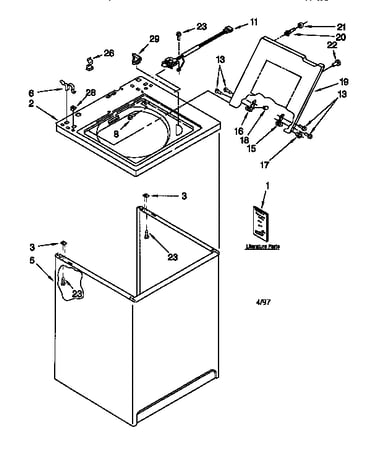 Top and cabinet