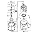 Kenmore 11026722692 agitator, basket and tub diagram