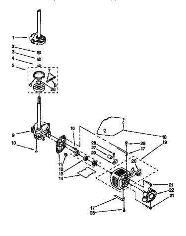 Brake, clutch, gearcase, motor