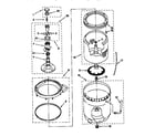 Kenmore 11016512692 agitator, basket and tub diagram