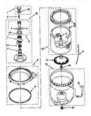 Agitator, basket and tub