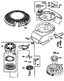Rewind starter and blower housing