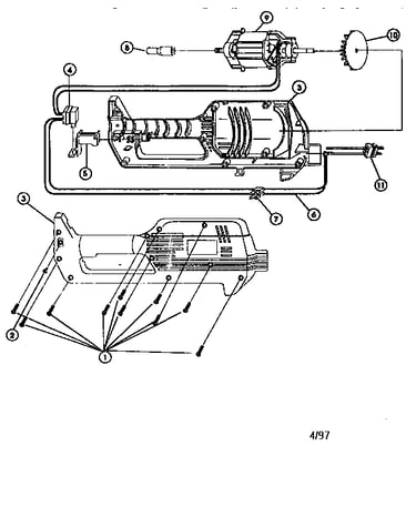Motor and housing