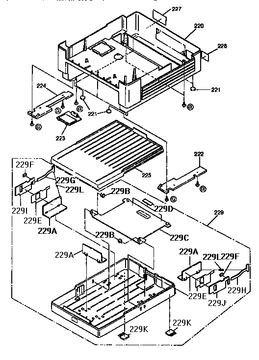 LOWER CABINET/PAPER CASSETTE