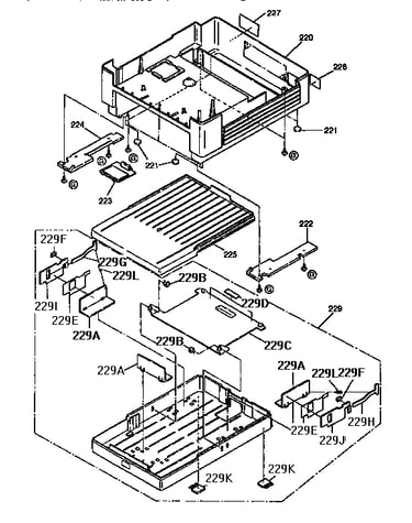 Lower cabinet/paper cassette