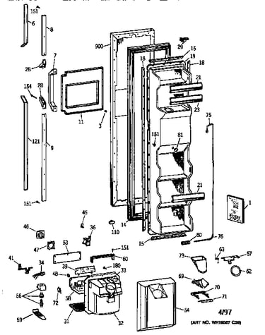 Freezer door