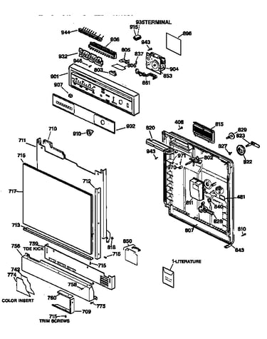 Escutcheon & door assembly