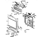 GE GSD1180X70WW escutcheon & door assembly diagram