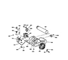 GE DBXR453ET3WW blower & drive assembly diagram