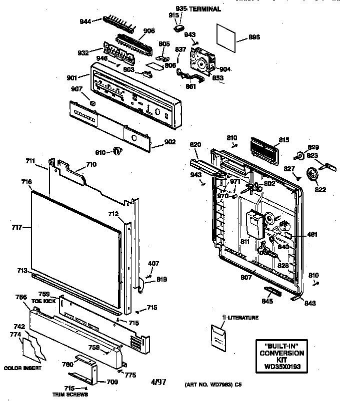 Escutcheon & door assembly