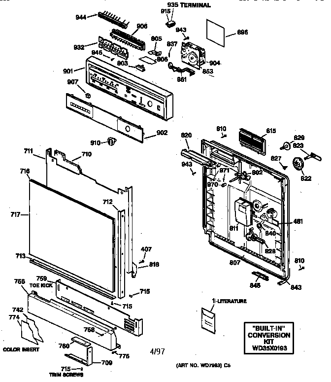 Escutcheon & door assembly