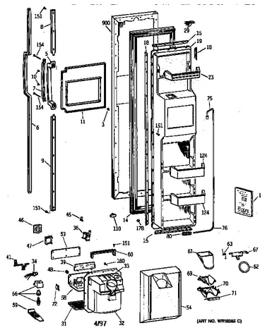Freezer door