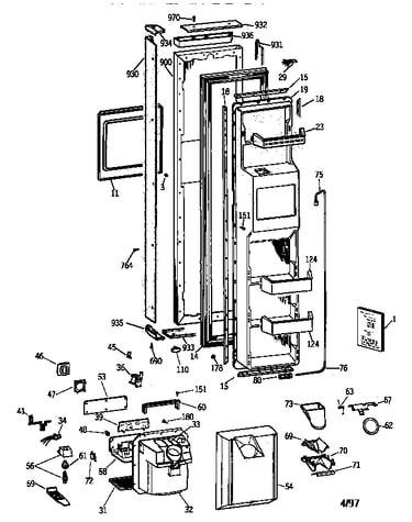 Freezer door
