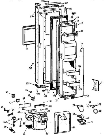 Freezer door