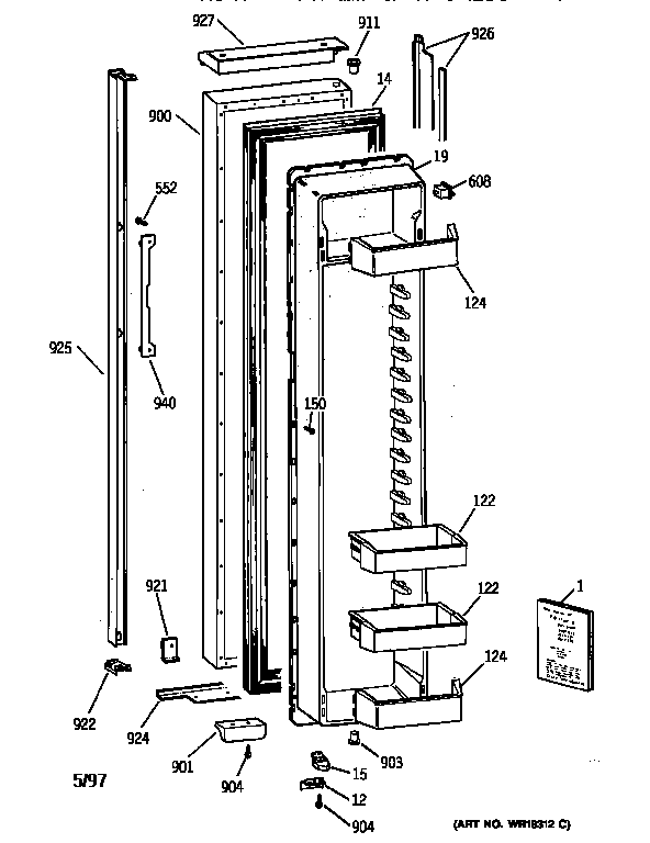 Freezer door