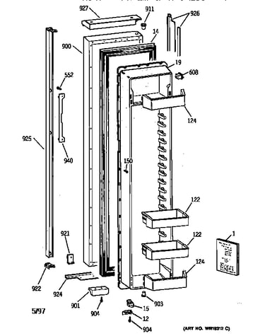 Freezer door