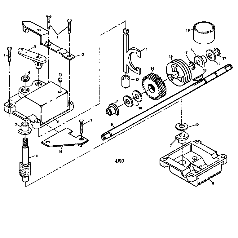 Gearcase assembly 702511