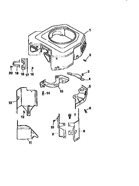 Blower housing and baffles