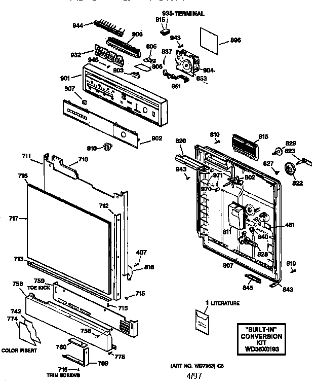 Escutcheon & door assembly