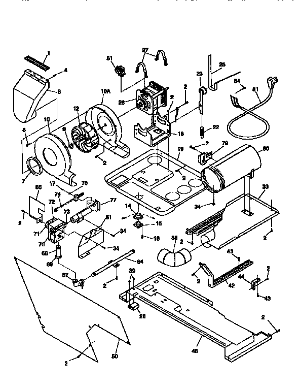 MOTOR AND BLOWER ASSY