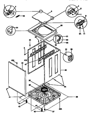 Top and cabinet