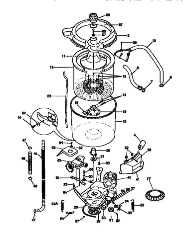 Tub, basket, and agitator