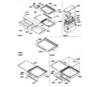 Amana 57082-P1190812WW dell, shelf and crisper assemblies diagram