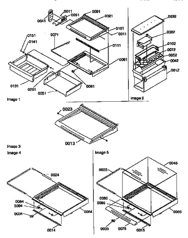 Deli, shelf, and crisper assemblies