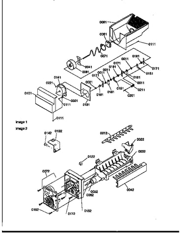 Ice bucket auger and ice maker