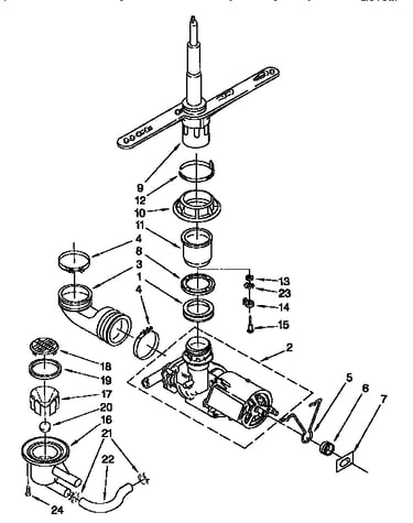 Pump and spray arm