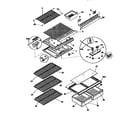 Kenmore 2539366724 shelves and accessories diagram