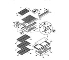Kenmore 2539366744 shelves and accessories diagram