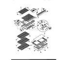 Kenmore 2539366784 shelves and accessories diagram