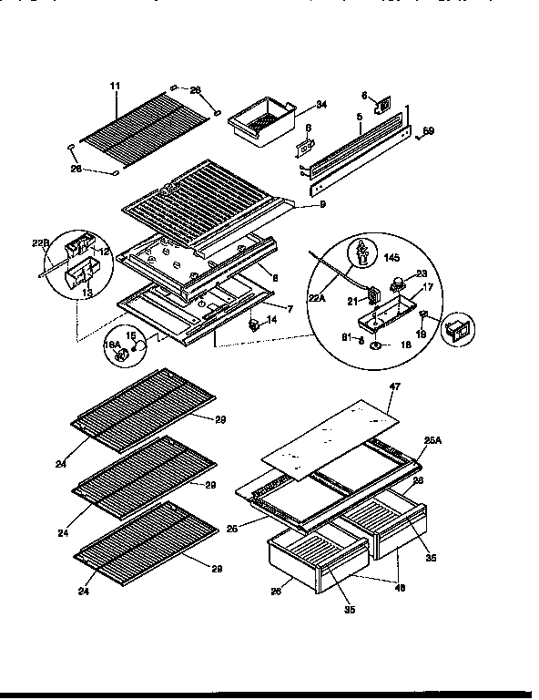 Shelves and accessories