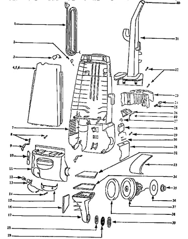 Handle and bag housing