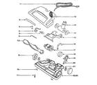Eureka 6890B nozzle and motor assembly diagram